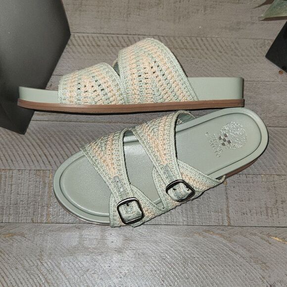 VINCE CAMUTO Kellinar Crochet Buckle  Slides - Picture 6 of 9